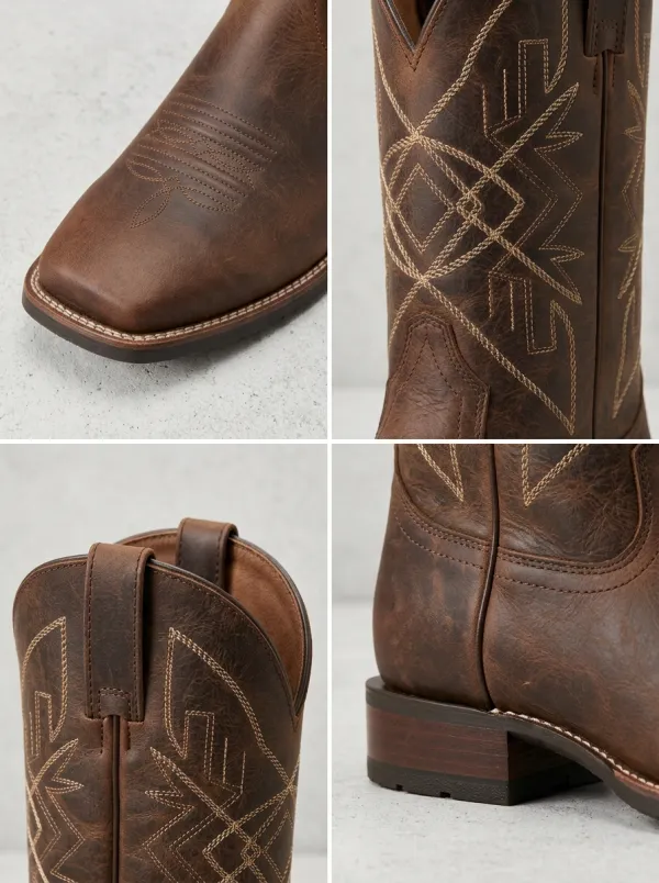 Men's Western Cowboy Geometric Western Boots