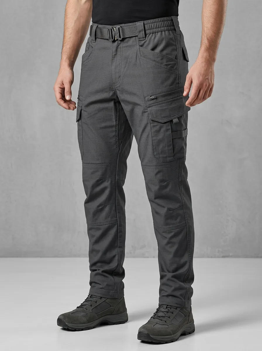 Classic Neat Men's Multi-Pocket Waterproof Tactical Cargo Pants