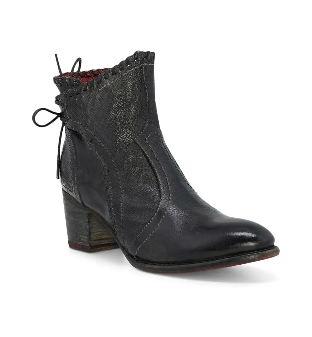 Back-Lace Side-Zip Ankle Boots