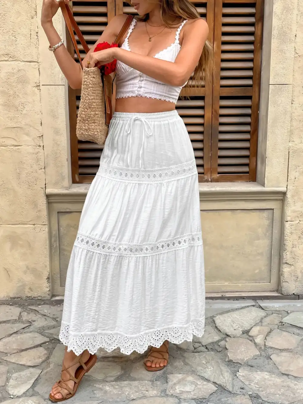 Softline Lace Detail Skirt