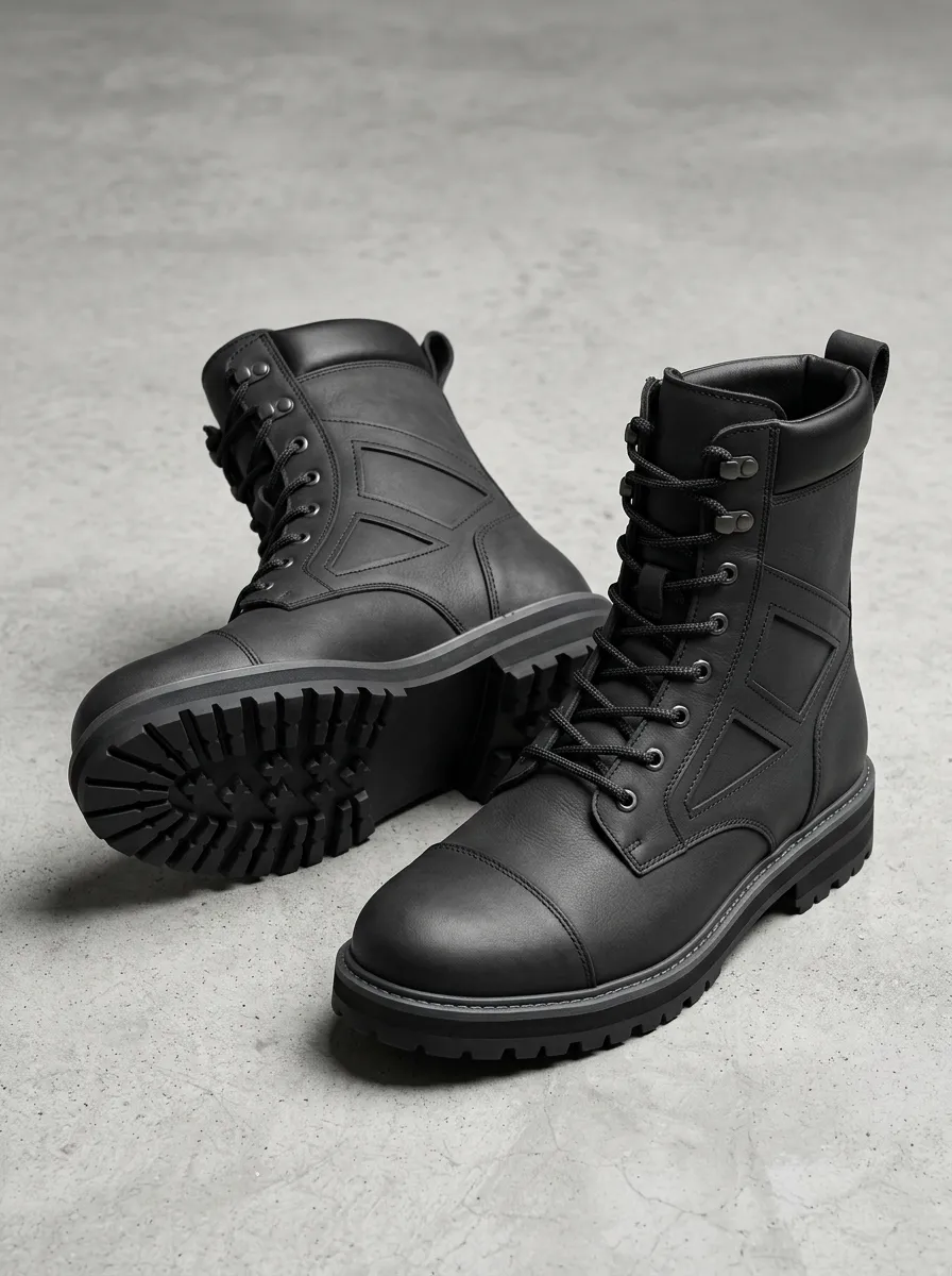 Men's Tactical Geometric Pattern Work Boots
