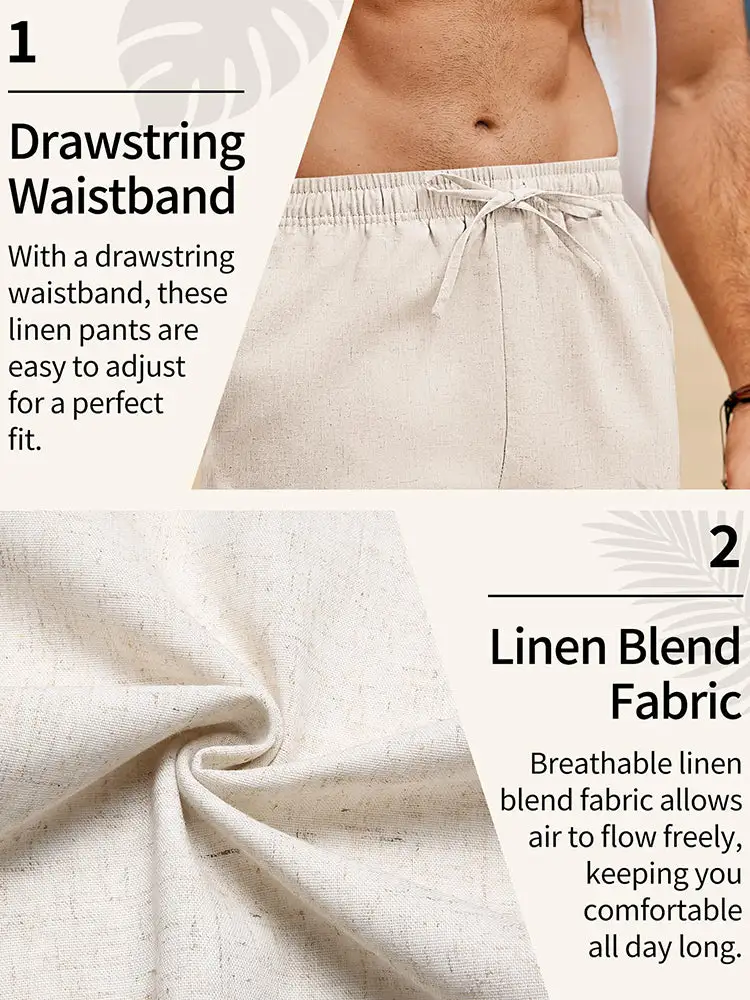 Sumer Linen Blend Beach Yoga Trousers Pants