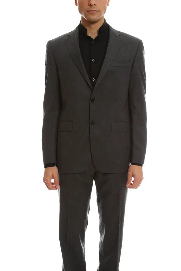 Flannel Wool Notch-Lapel Jacket