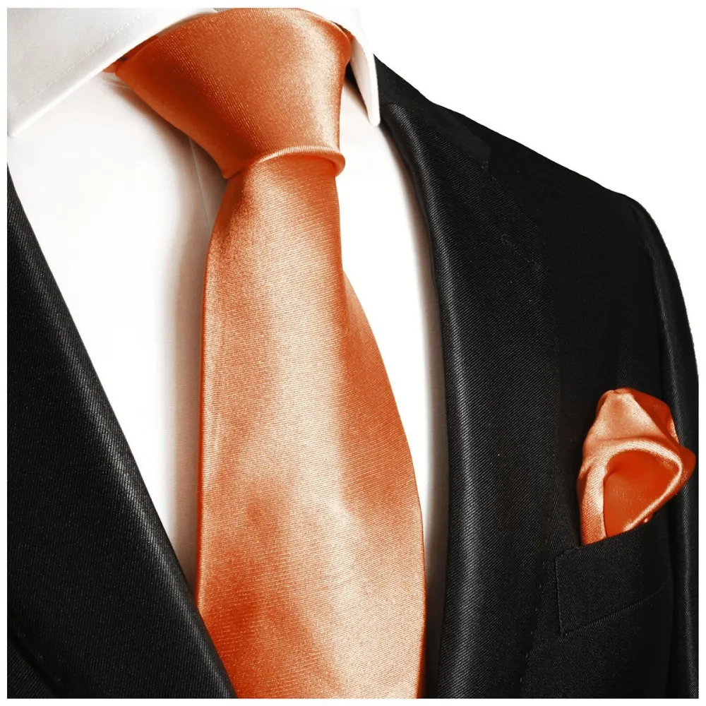 Heritage Solid Men's Necktie With Pocket Square