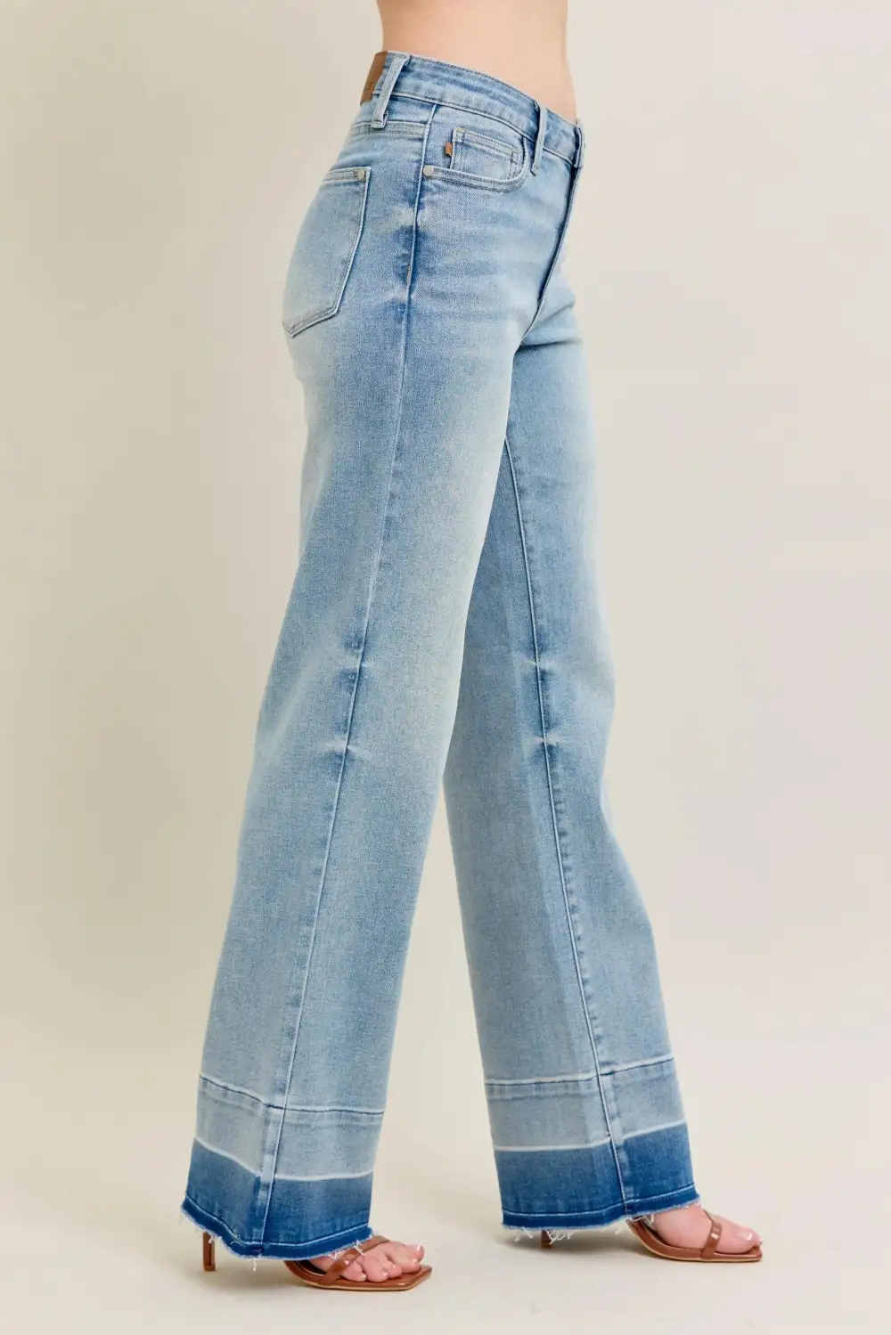 Subtle Texture Knit Denim Jeans