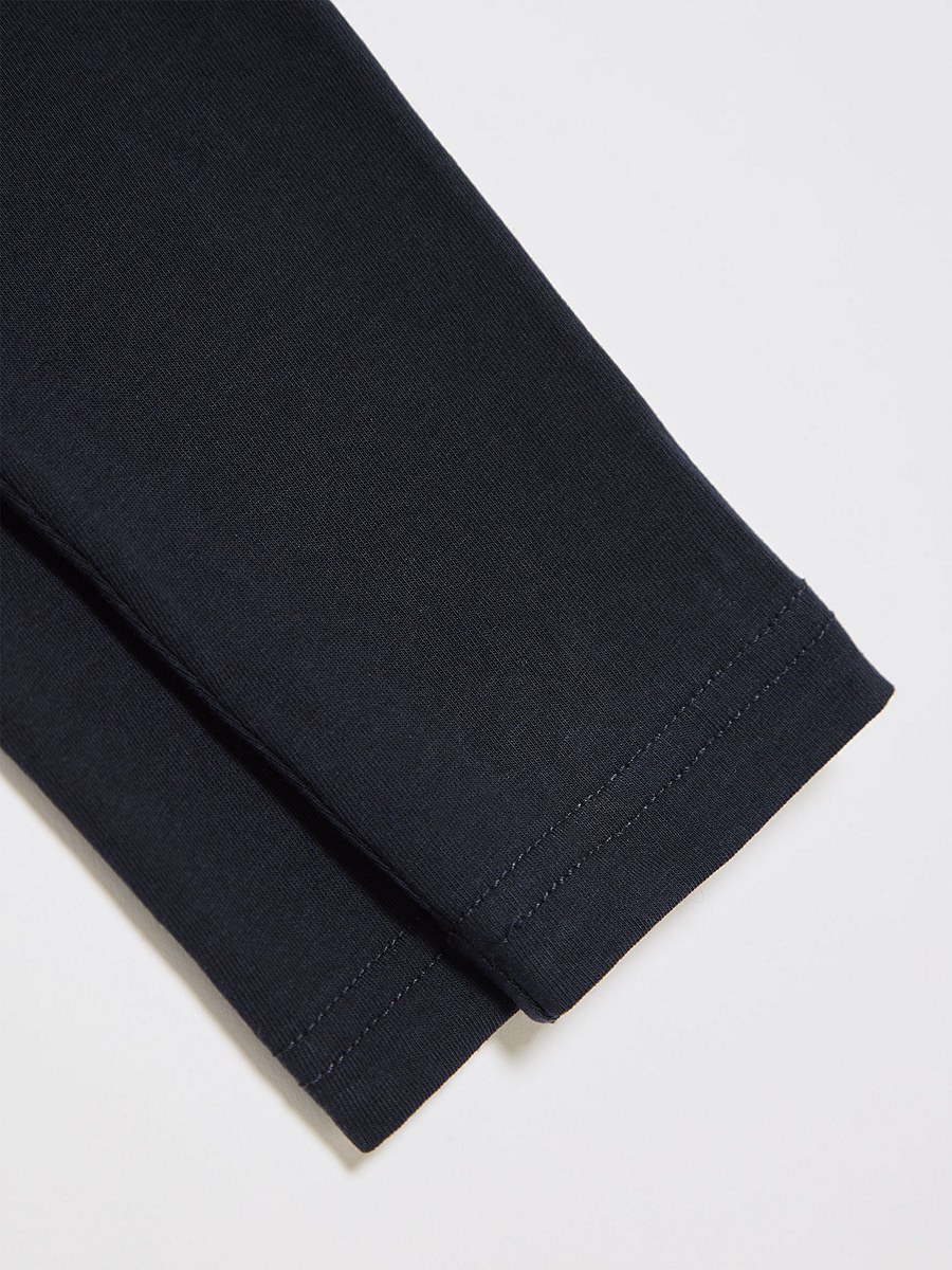 Navy Cotton Rich Girls School Leggings 2 Pack detail 1