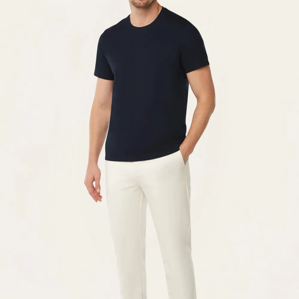 Modern Classic Fit Stretch Blend Round Neck T-Shirt