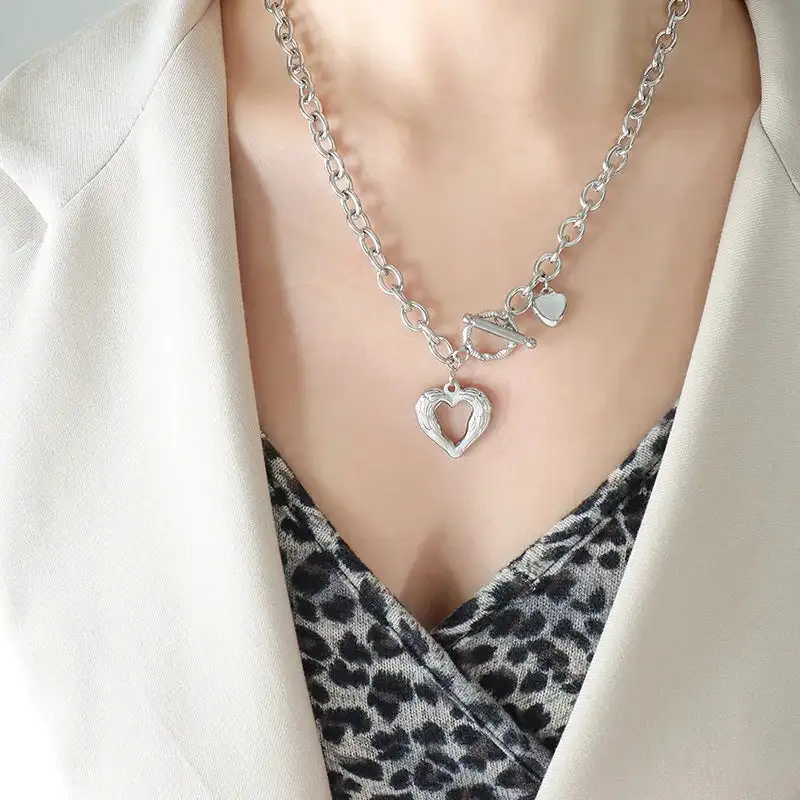 Heart Hammered Necklace