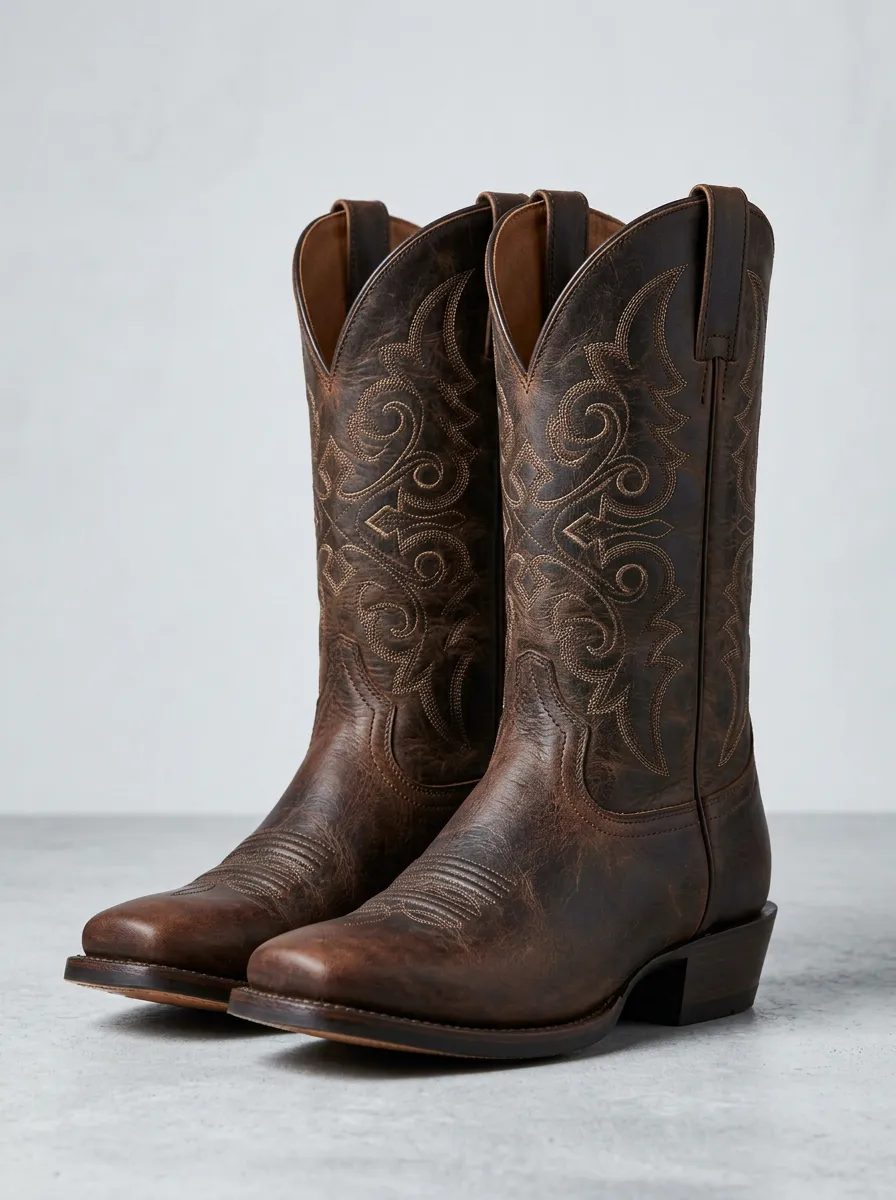 Men's Heritage Inspired Western Cowboy Embroidered Cowboy Boots