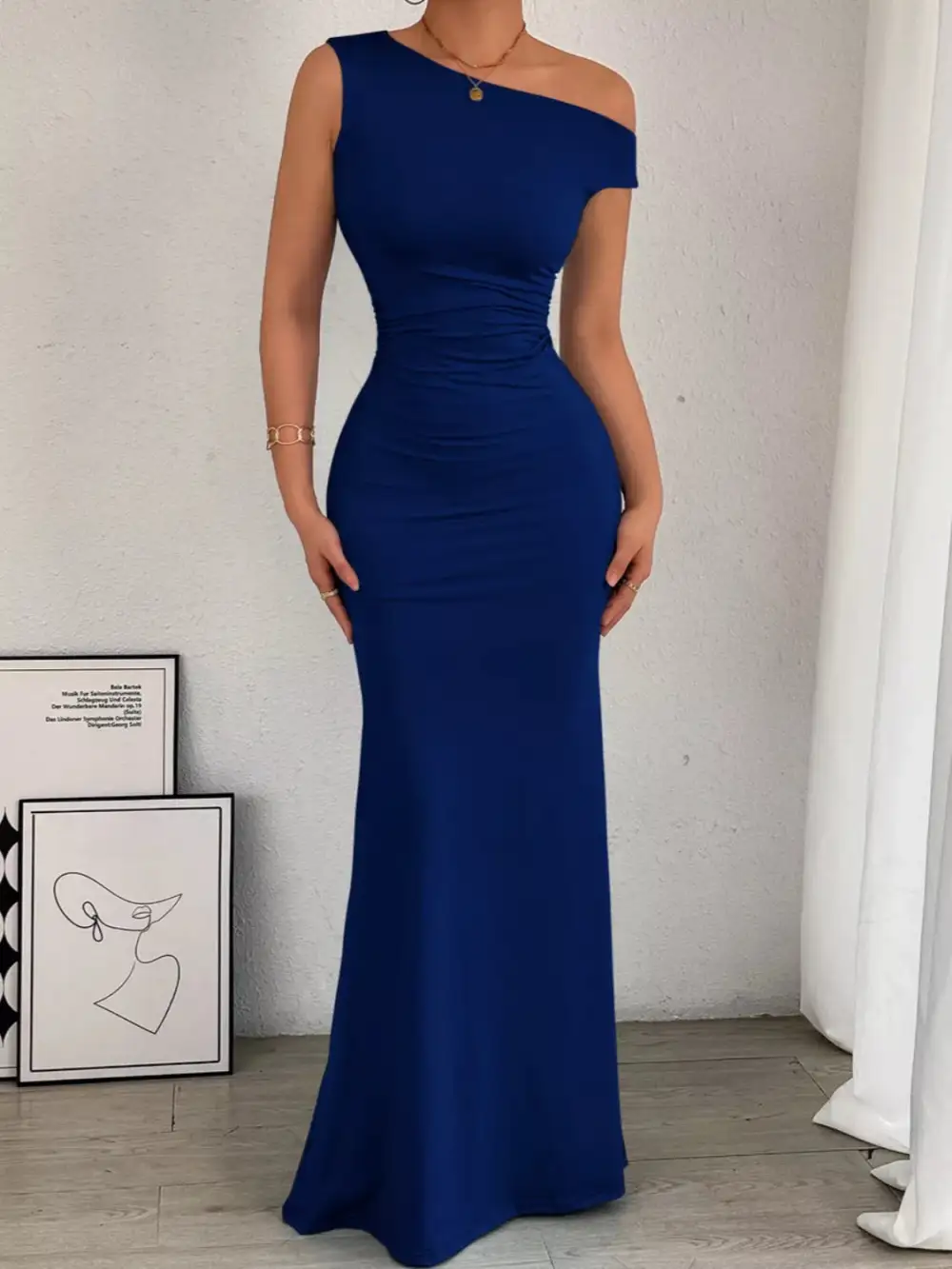 Easy Fit Ruched Maxi Dress