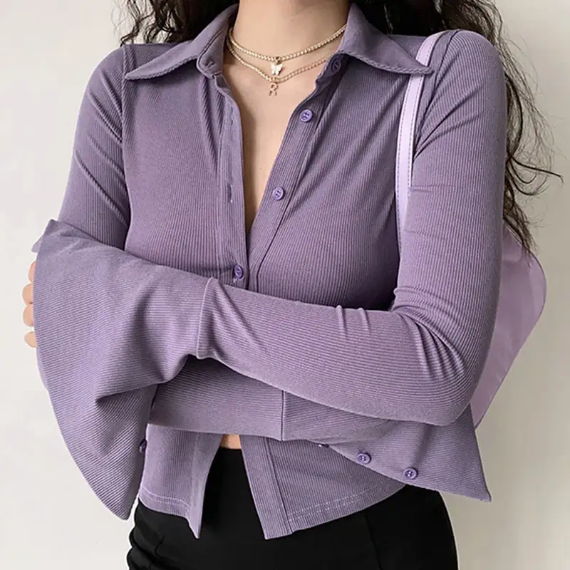 Ribbed Button Front Sweater