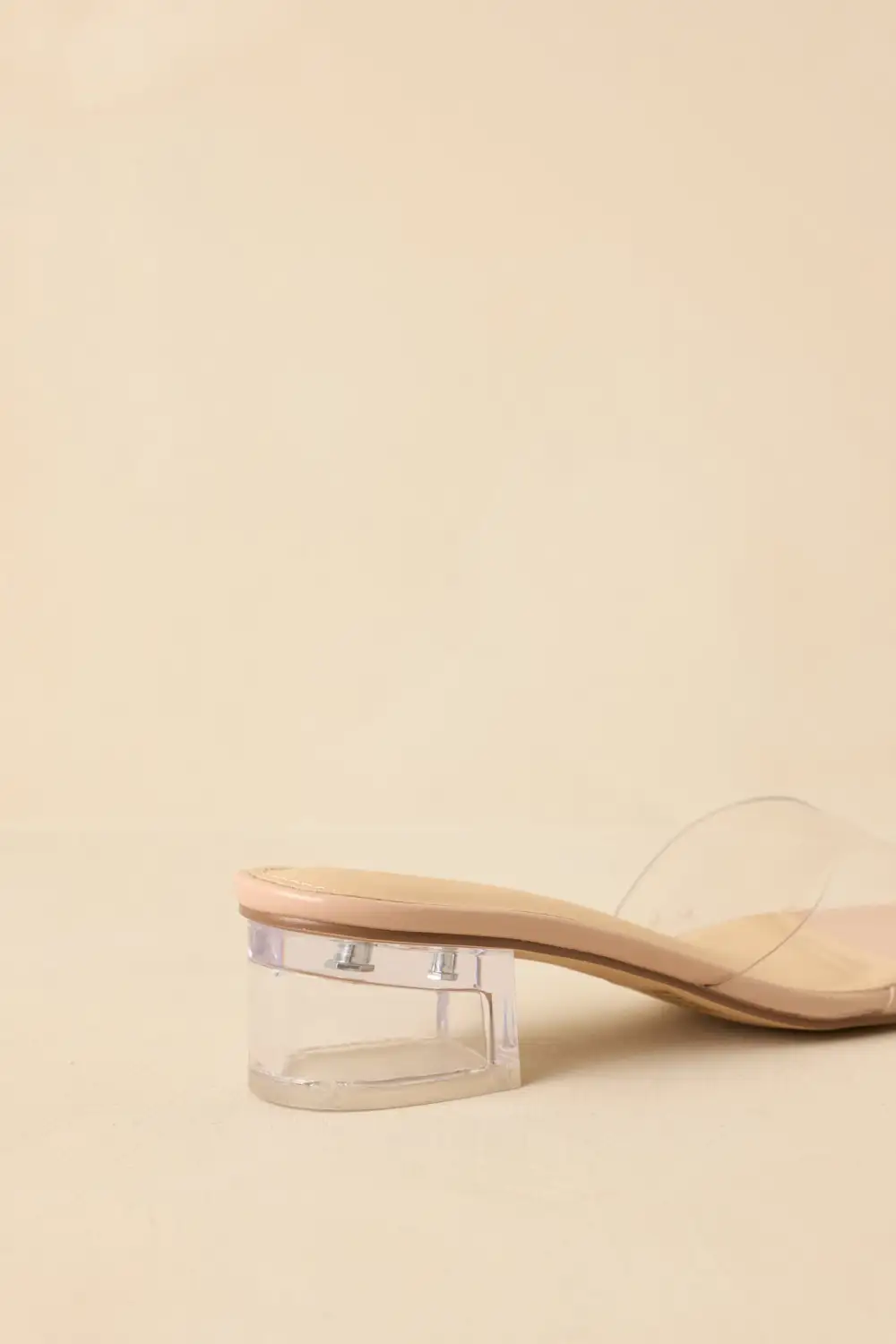 Block Heel Transparent Dress Heels
