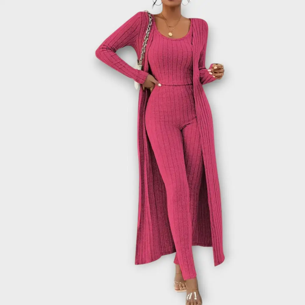 Cardigan Long Sleeve Matching Set