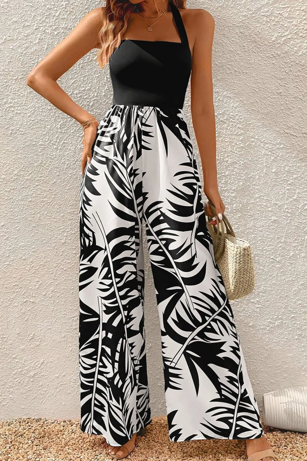 Halter Wide Leg Jumpsuit