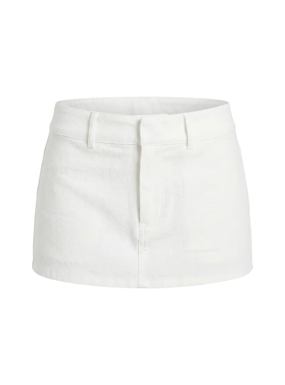 Ivory Low-Rise Mini Skort
