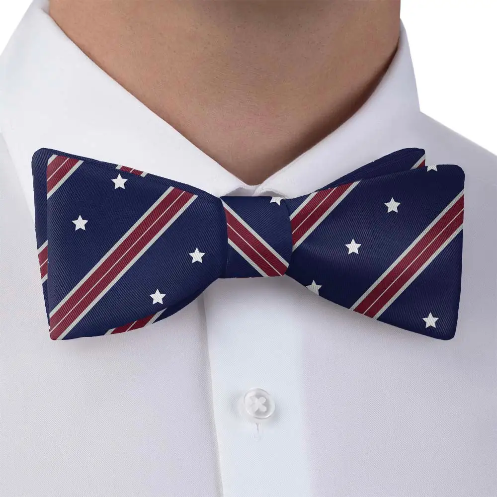Star Spangled Pattern Bow Tie