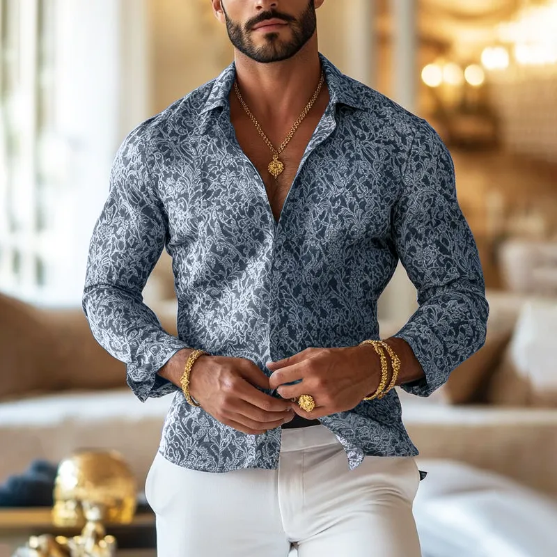 Easy Collar Printed Shirt