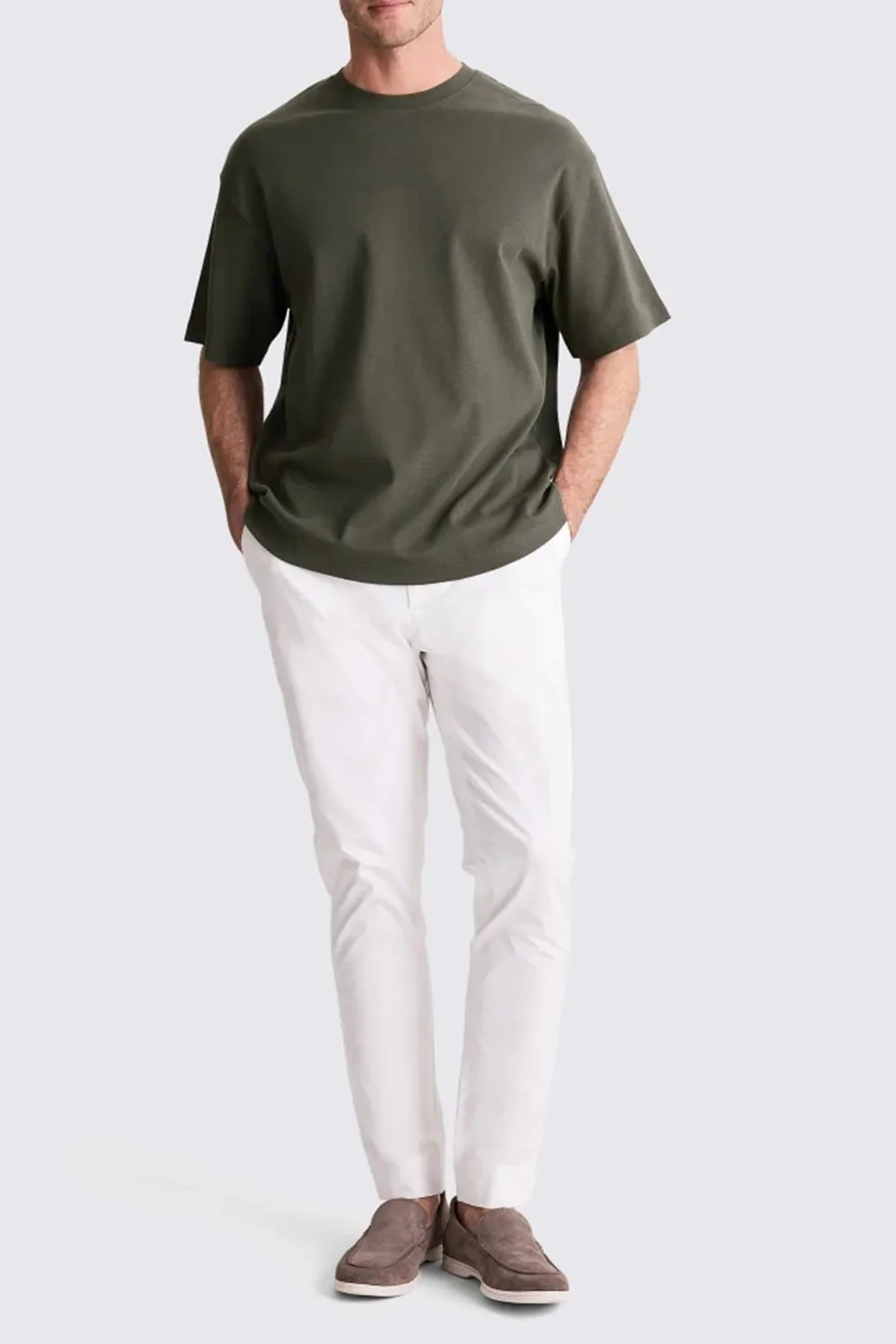 Ecru Heavyweight Pure Cotton Round-Neck T-Shirt