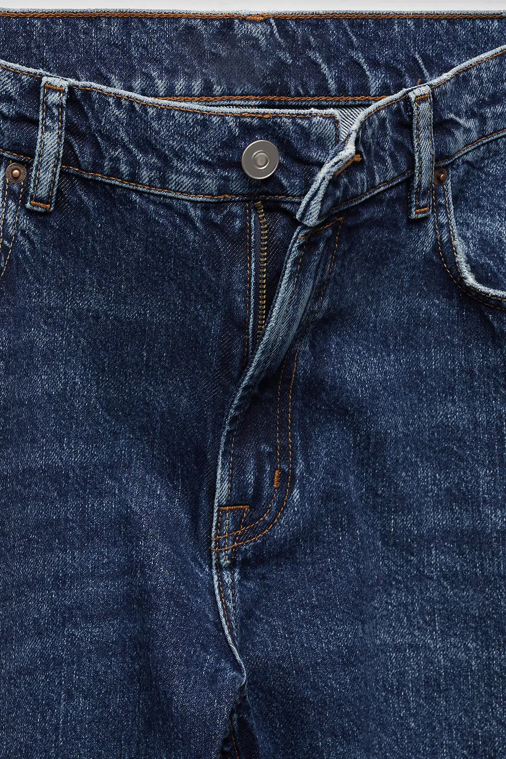 Regular-Fit Medium-Wash Jeans