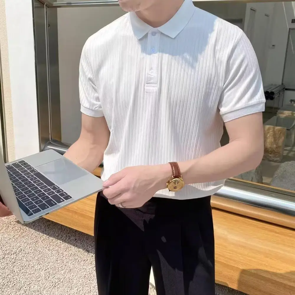 Men’s Textured Slim Fit Polo