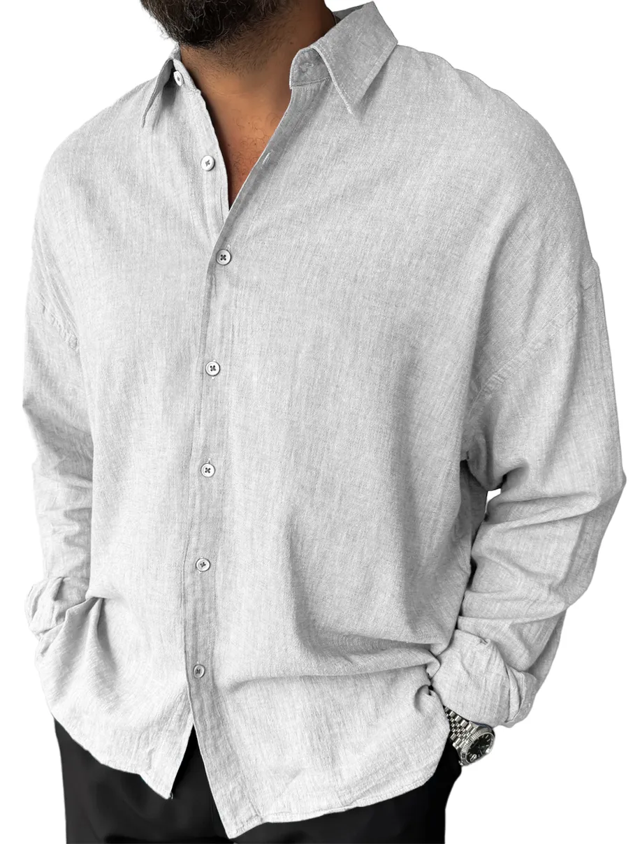 Everyday Cotton Linen Long Sleeve Shirt