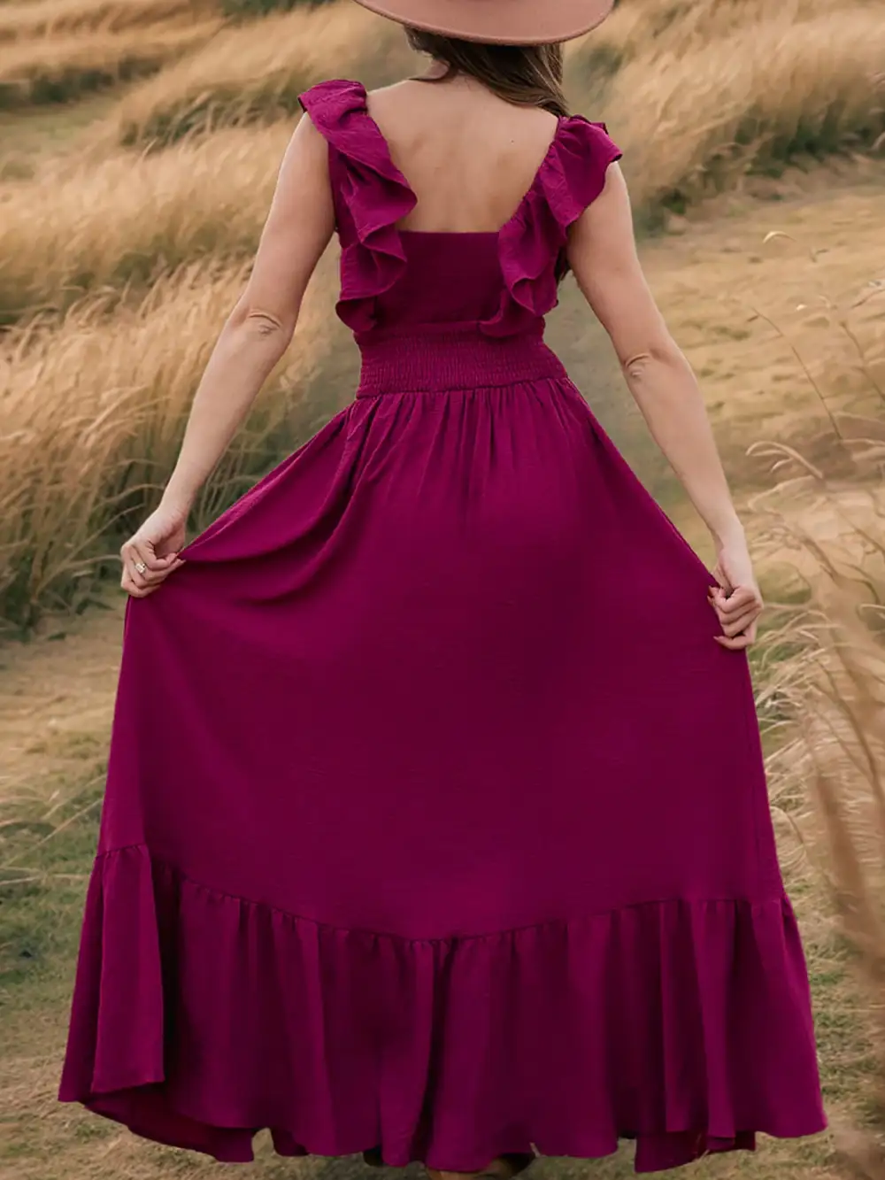 Off-Shoulder Ruffled Maxi Dress
