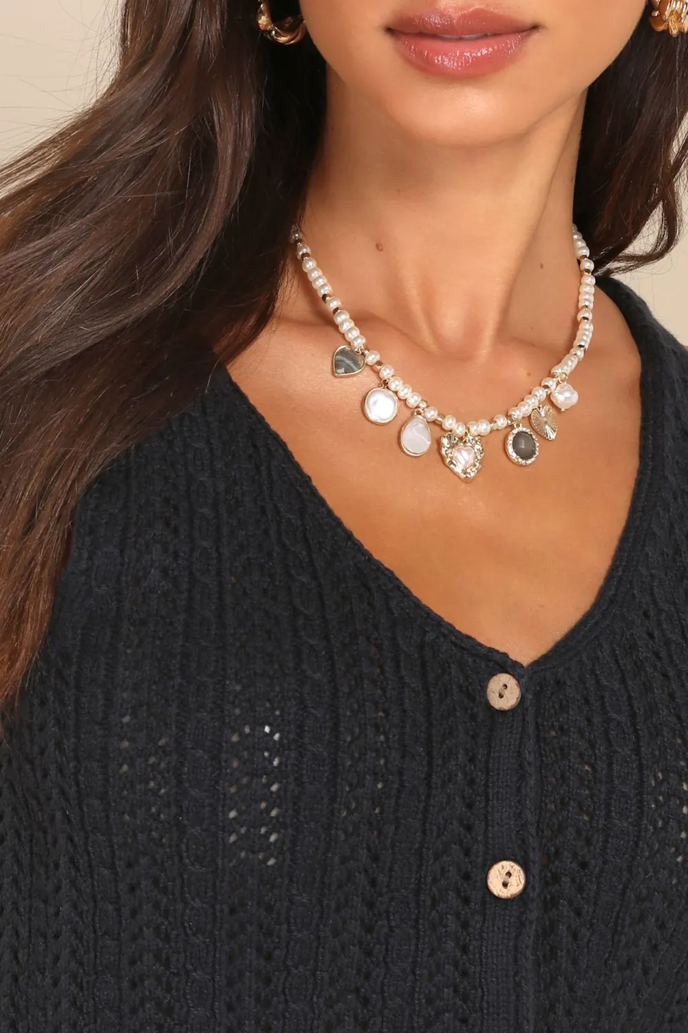 Daily Navy Blue Button-Front Sweater Vest Top