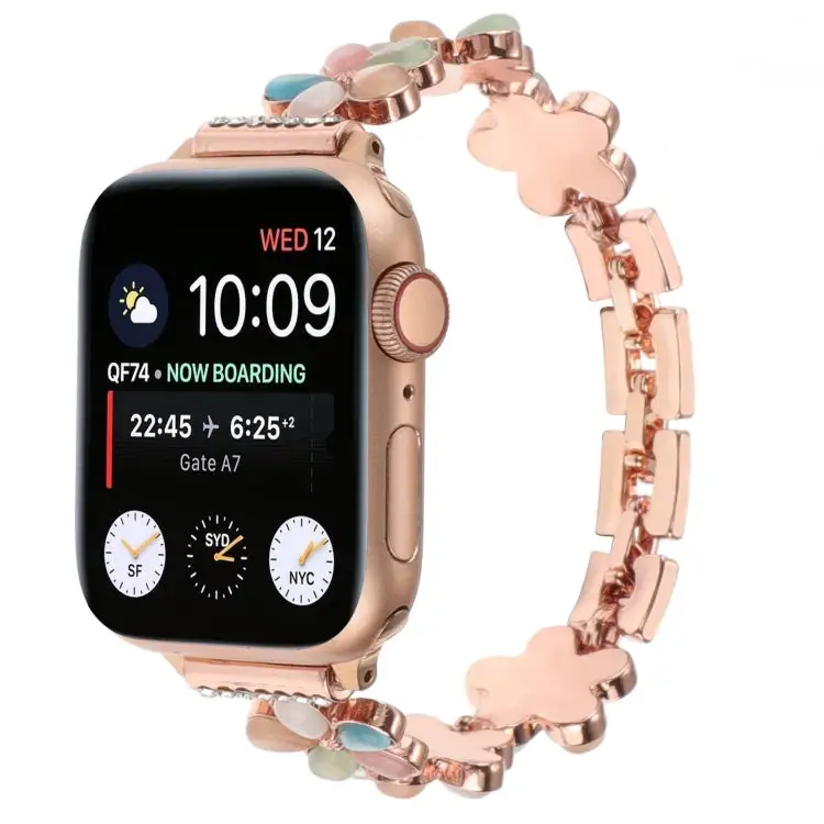 Everyday Floral-Link Zinc Alloy Replacement Watch Strap