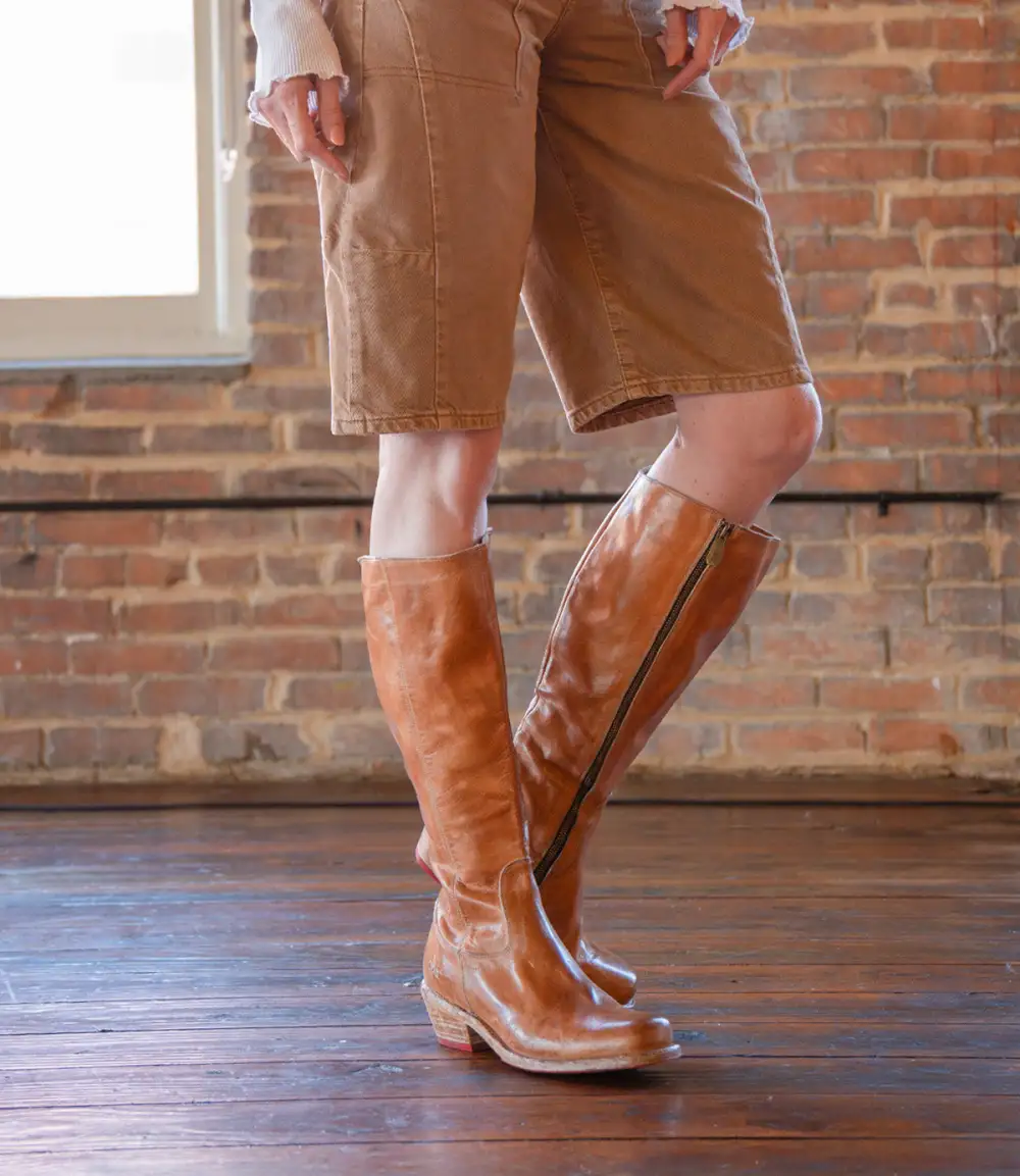Side-Zip Stacked-Heel Everyday Boots