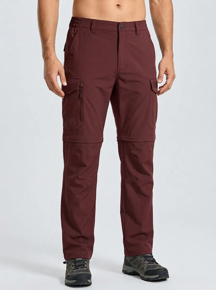 Men's Expedition Outdoor Multi-Pocket Waterproof Zip-Off Tactical Cargo Pants