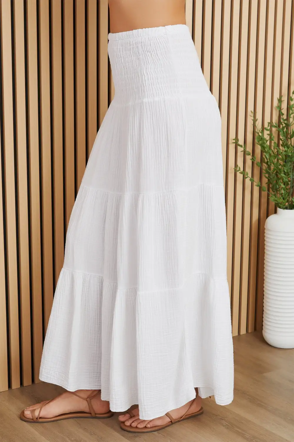 Refined Tiered Maxi Skirt