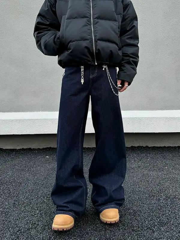 Relaxed Straight-Leg Jeans