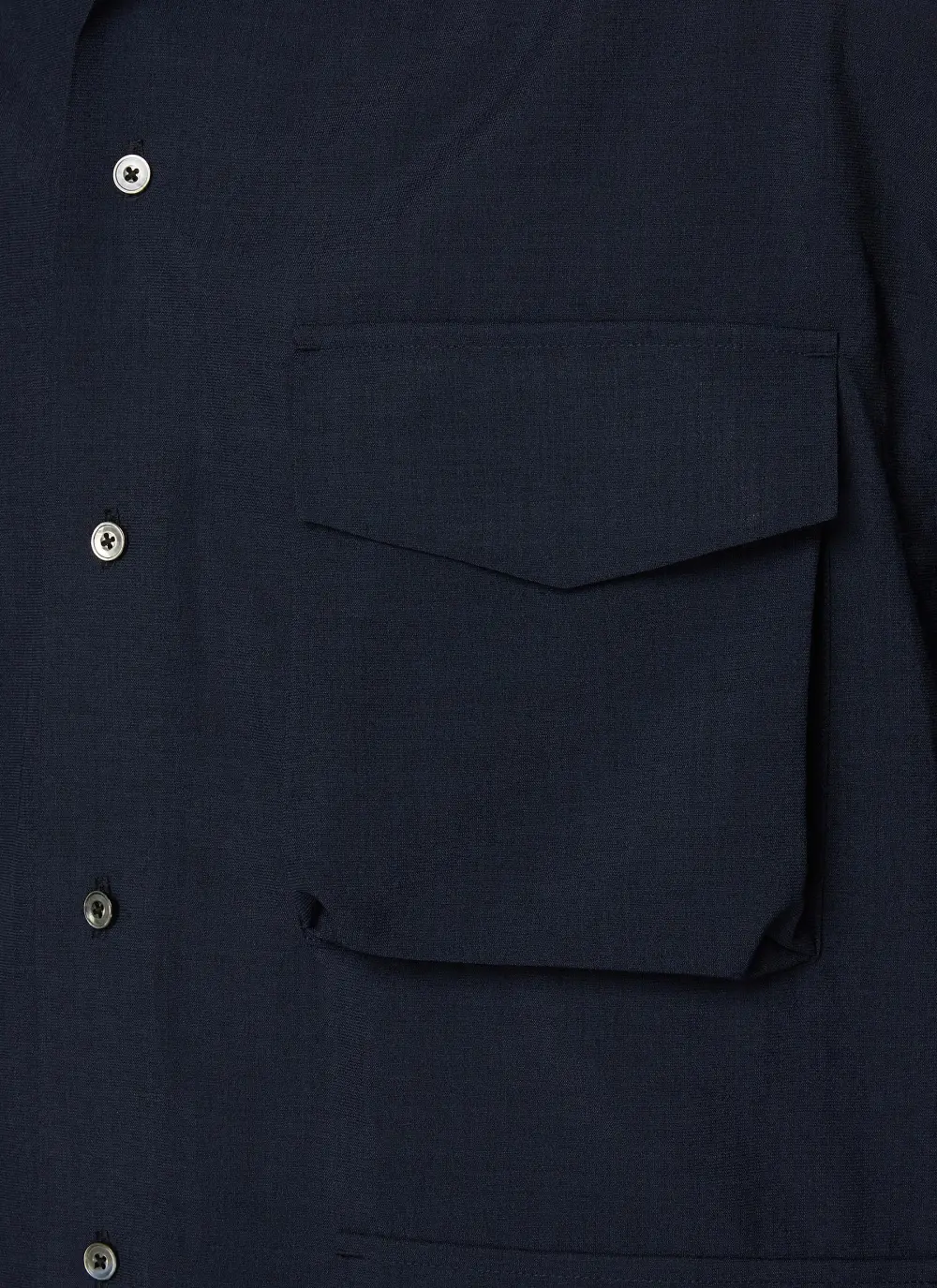 Simple Soft Multifunctional Pocket Lape Dark Blue Shirt
