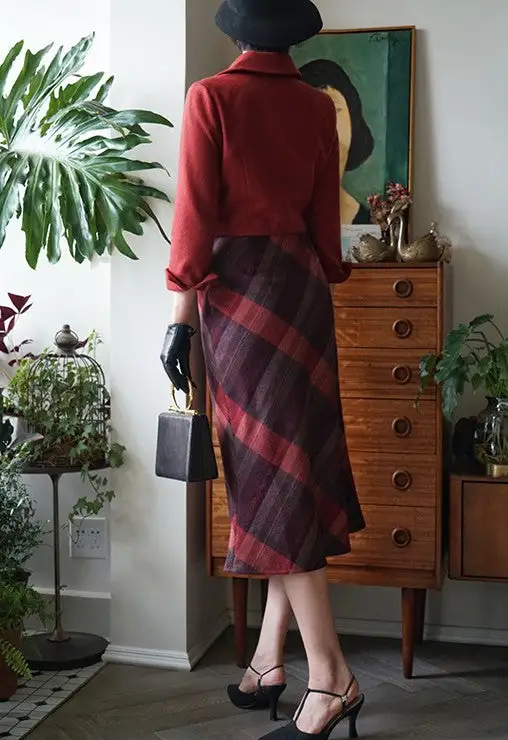 Minimal Comfort Everyday Casual Plaid Skirt