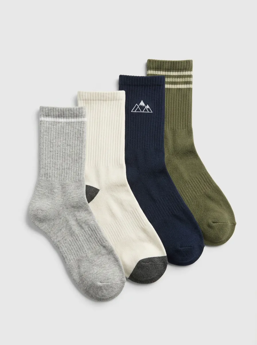 Unisex Comfort-Style Four Pair Socks