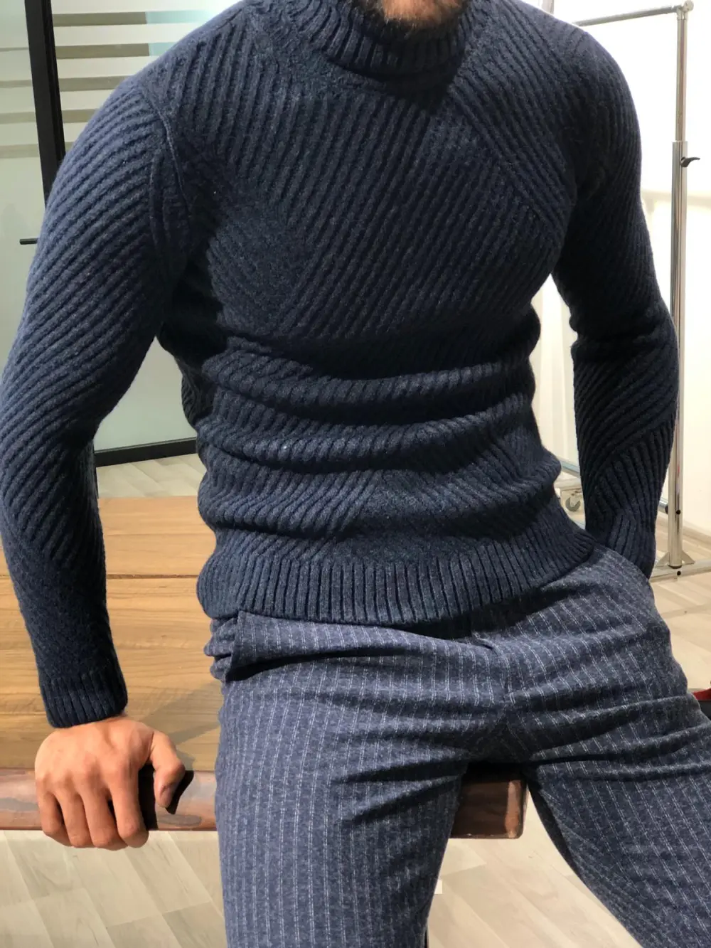 Polished Slim Fit Knit Turtleneck Sweater