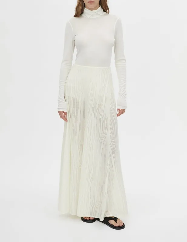 Cream Maxi Skirt