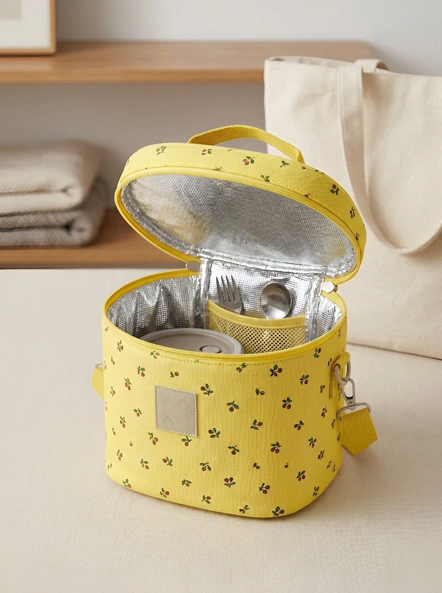 Cherry Pattern Insulated Thermal Printed Lunch Bag