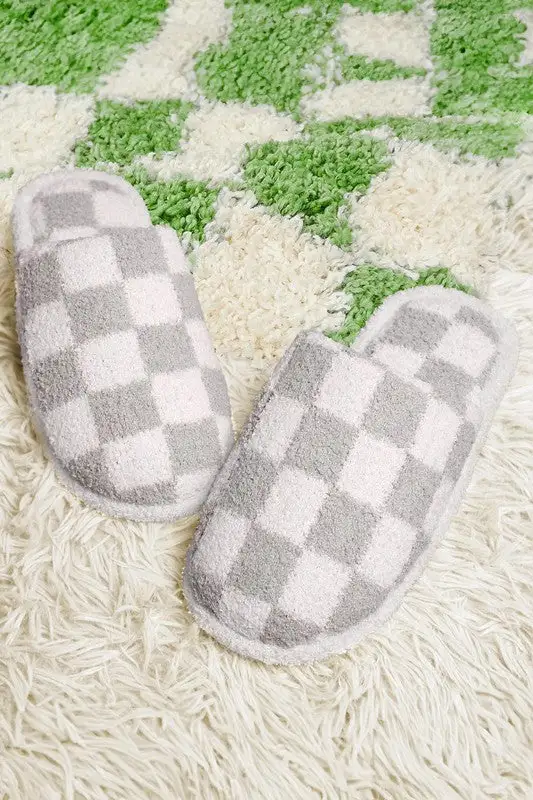 Checkerboard Women's Casual Slippers