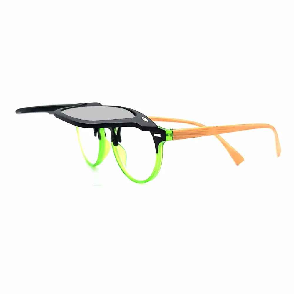 60mm Wayfarer Polarized Full-Frame Clip-On Sunglasses