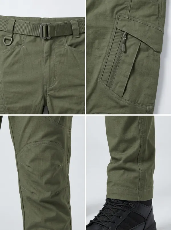 Men's Utility Tactical Outdoor Multi-Pocket Olive Green Cargo Pants