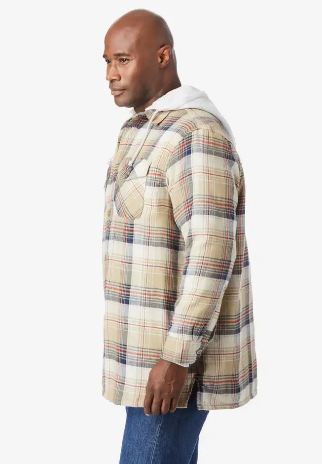 Removable Hooded Shirt Jacket