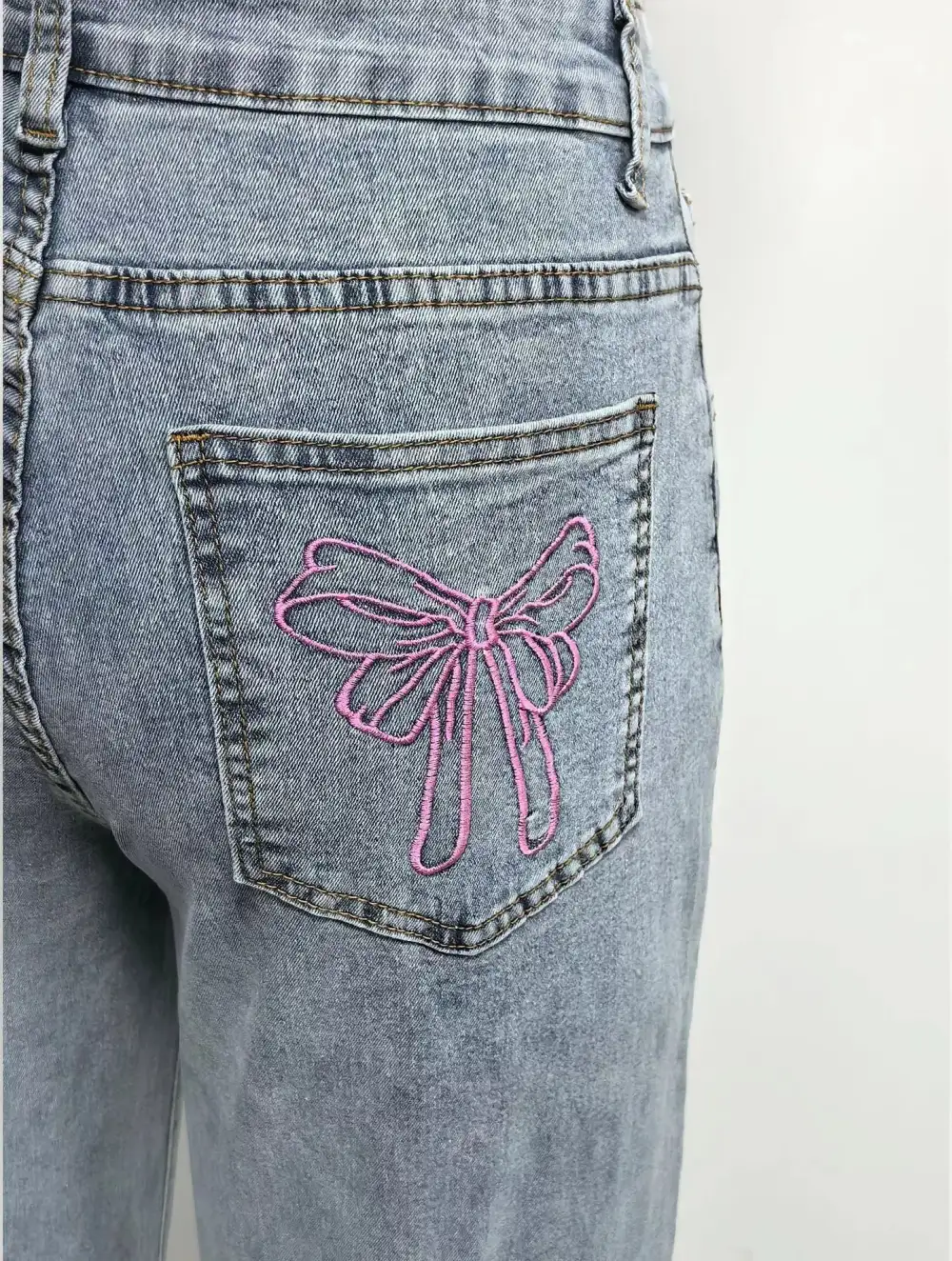 Wide Leg High Waist Loose Stretchy Denim Pants Baggy Jeans For Women
