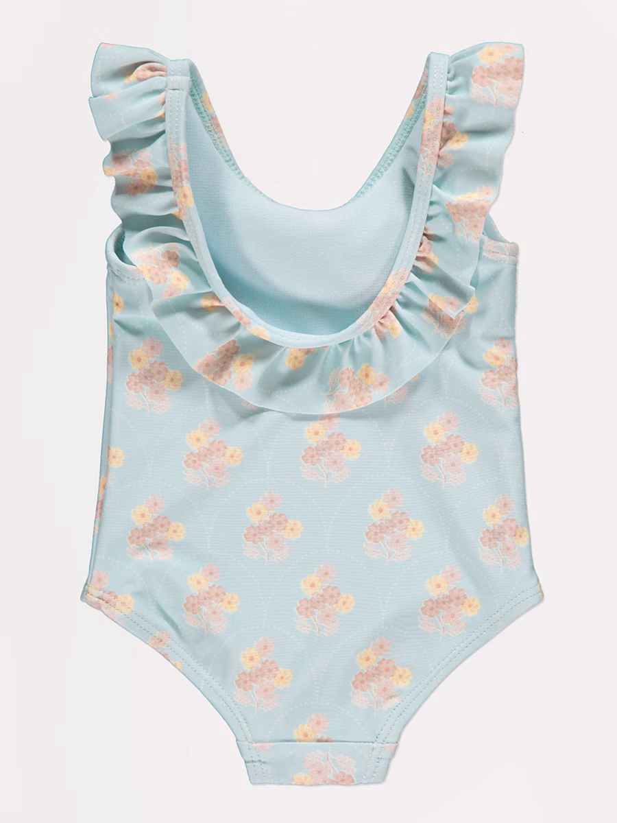 Green Floral Frill Swimsuit detail 1