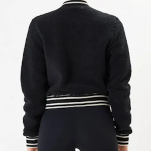 Baseball-Style Sherpa Jacket
