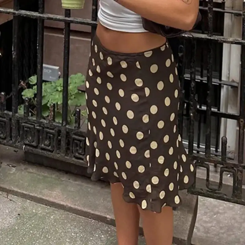 Midi Polka-Dot Skirt