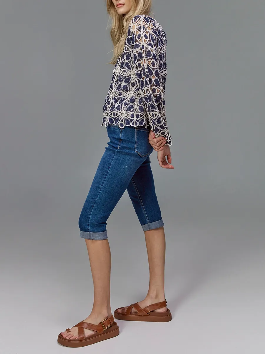 Elegant And High-End Art Pattern Women's Top