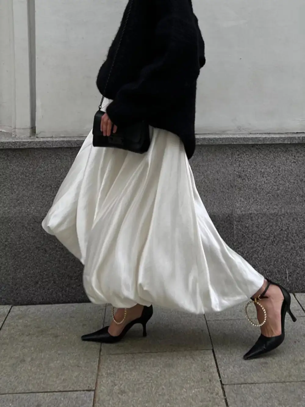 Flowy Satin Maxi Skirt