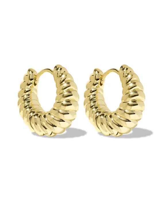 Textured Huggie Earrings