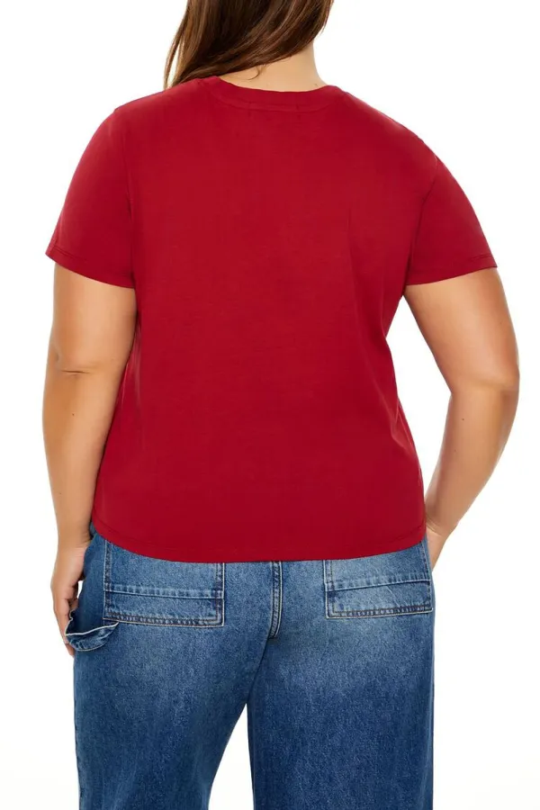 Plus Size New York Heart You Print T-Shirt